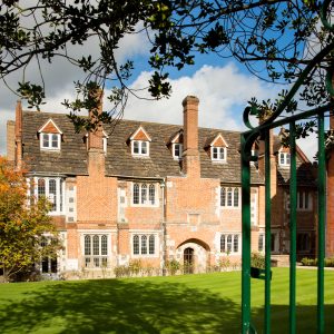 The Old Tudor Building and the Headmaster's Lawn