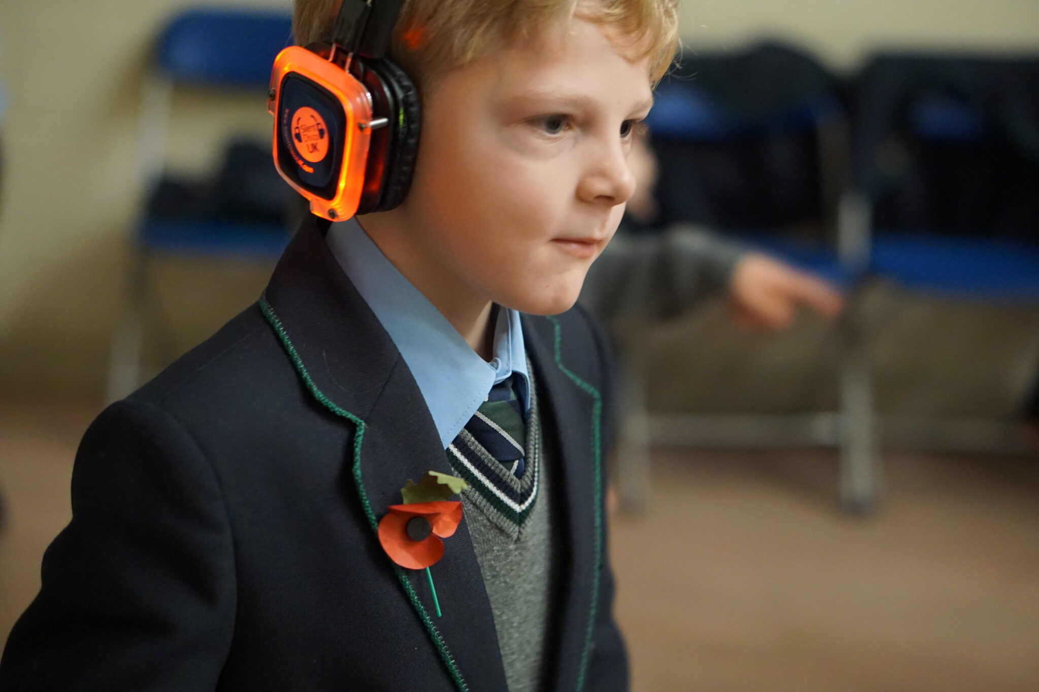 boy at a silent disco